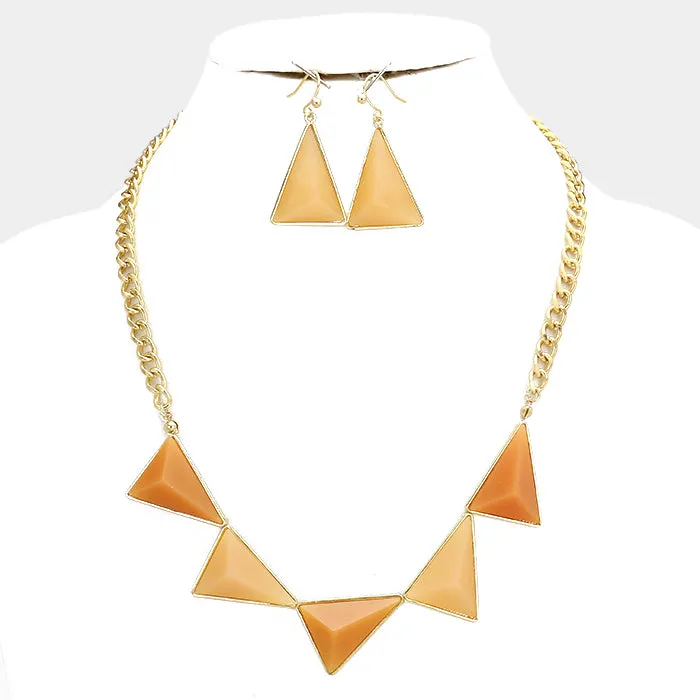 iLLASPARKZ Geo stone link necklace