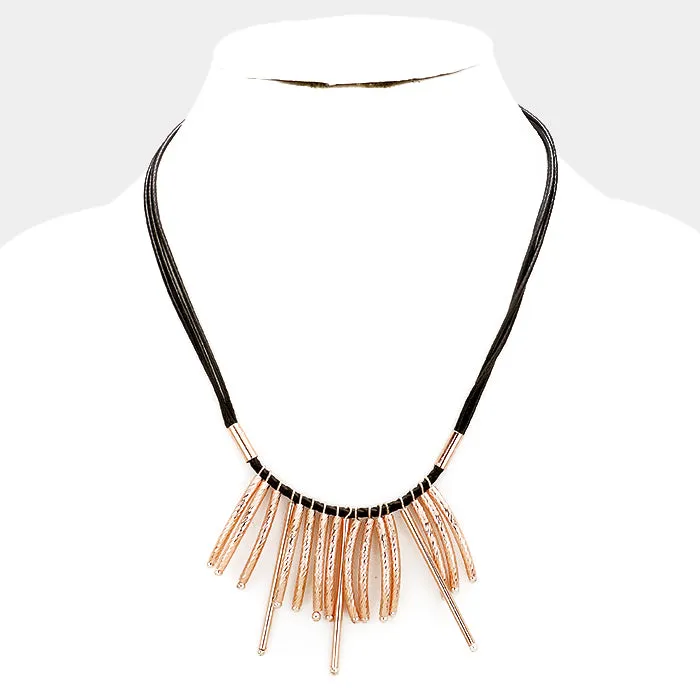 iLLASPARKZ Metal fringe bars necklace