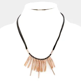 iLLASPARKZ Metal fringe bars necklace