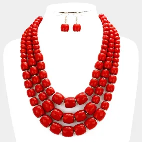 iLLASPARKZ Triple strand bead necklace