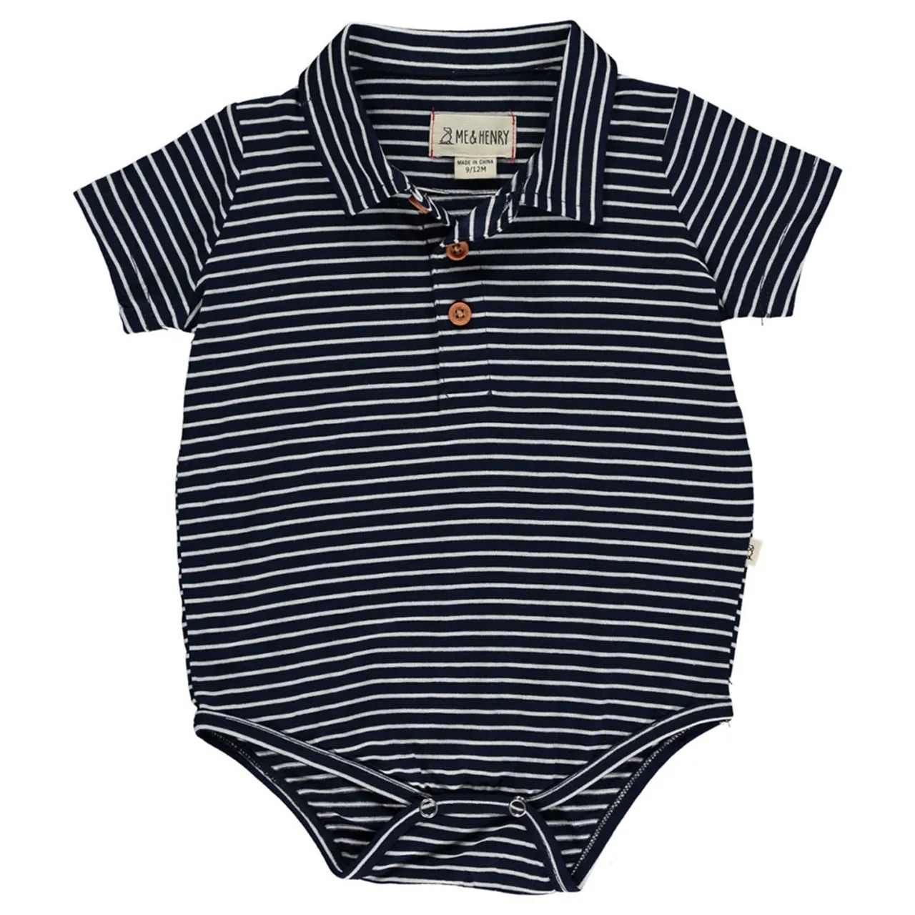 Infant/Toddler Boys' Me & Henry Jetty Polo Onesie - Navy and White