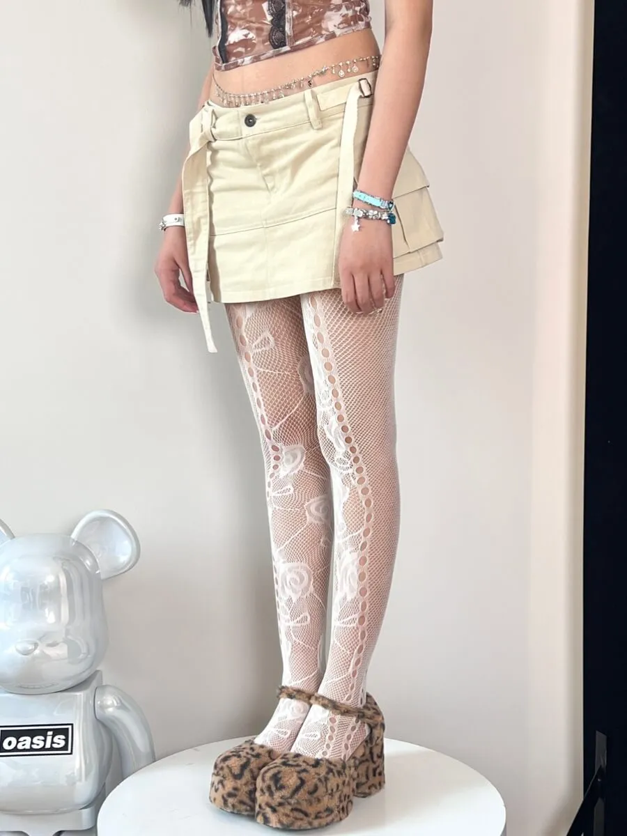 Ins Spicy Girl Lace Hollow Socks Jumpsuit pantyhose BY11134