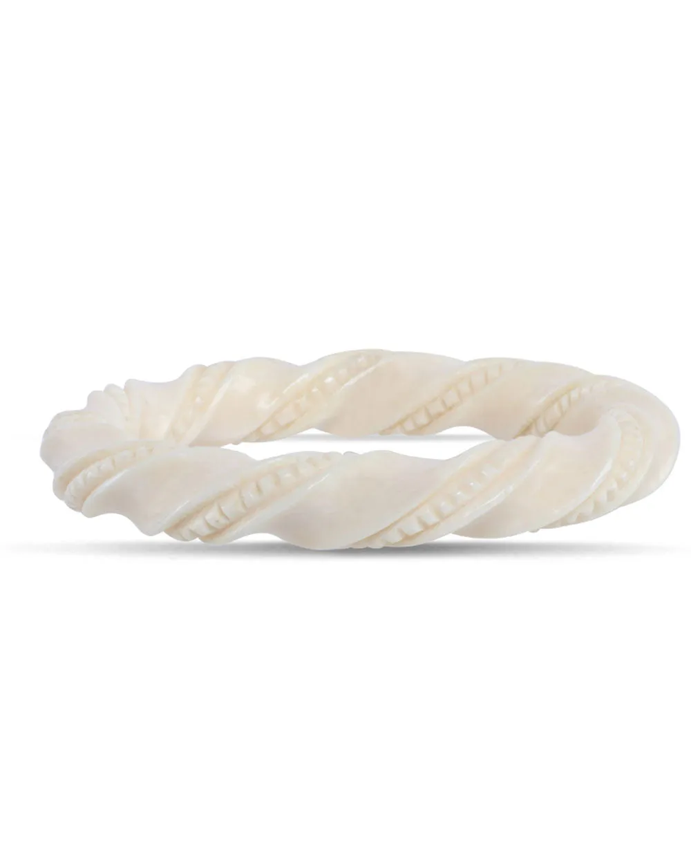 Ivory Twisted Bead Bangle