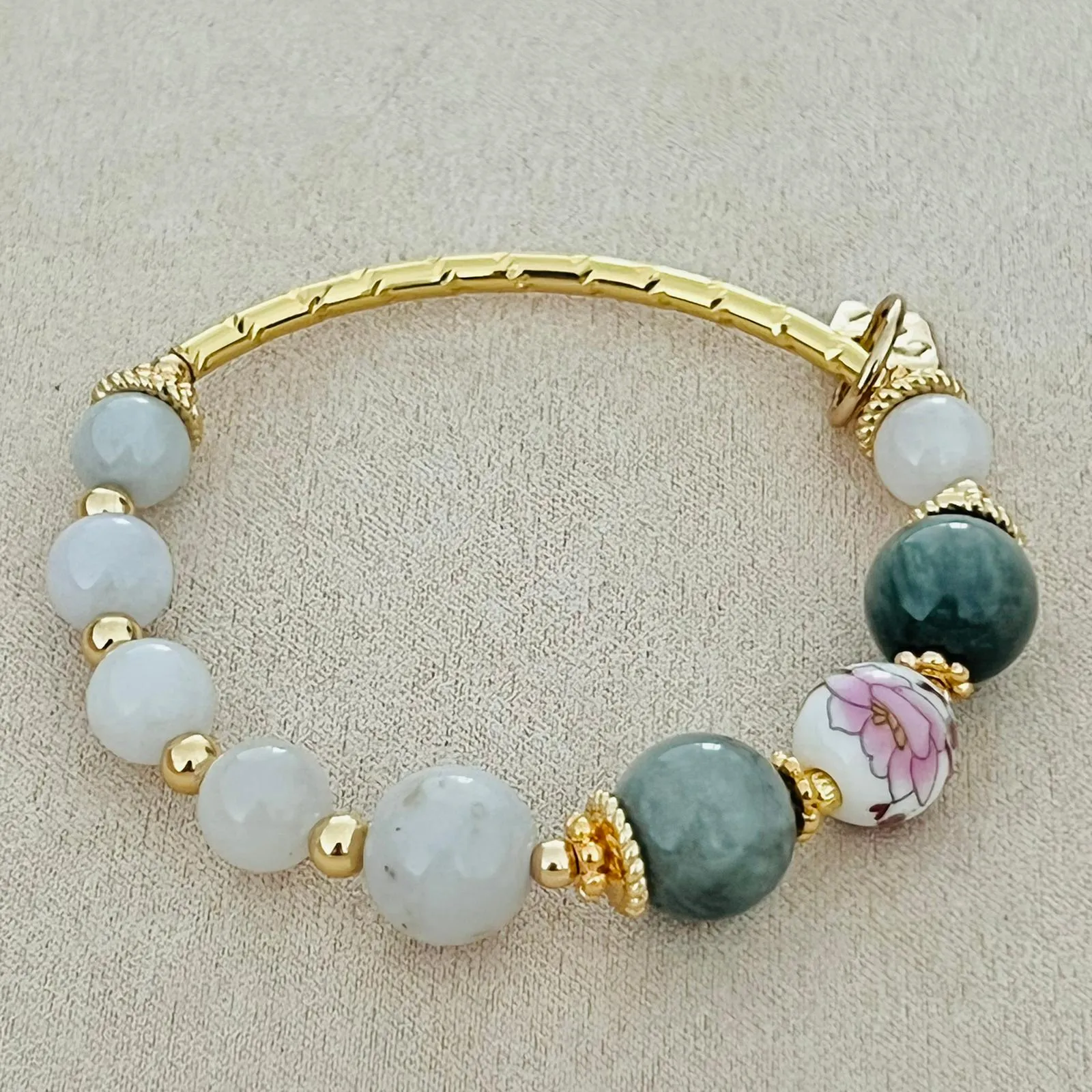 Jade & Hawk’s Eye Bracelet