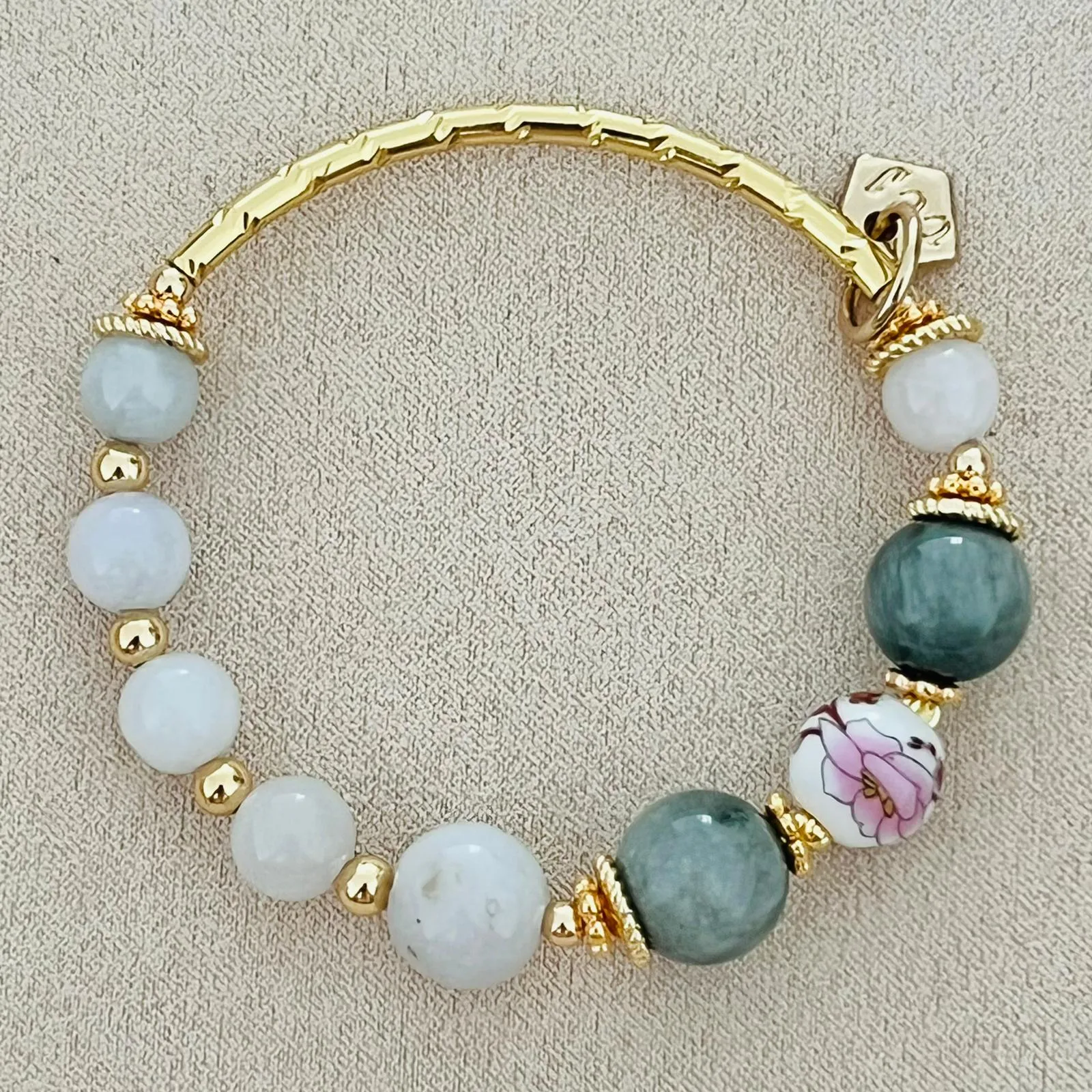 Jade & Hawk’s Eye Bracelet