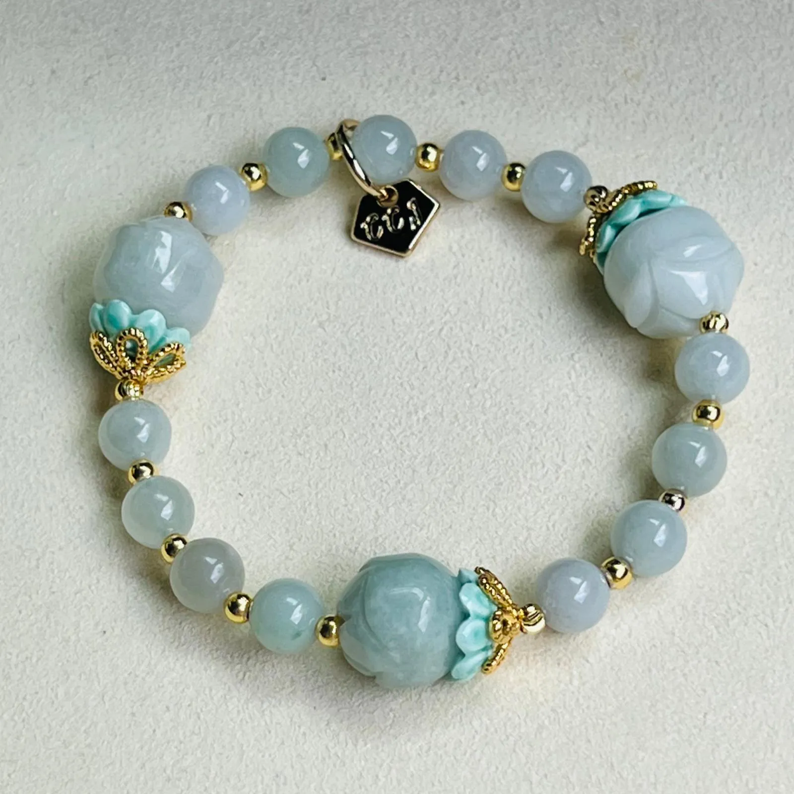 Jade Rose Trinity Bracelet