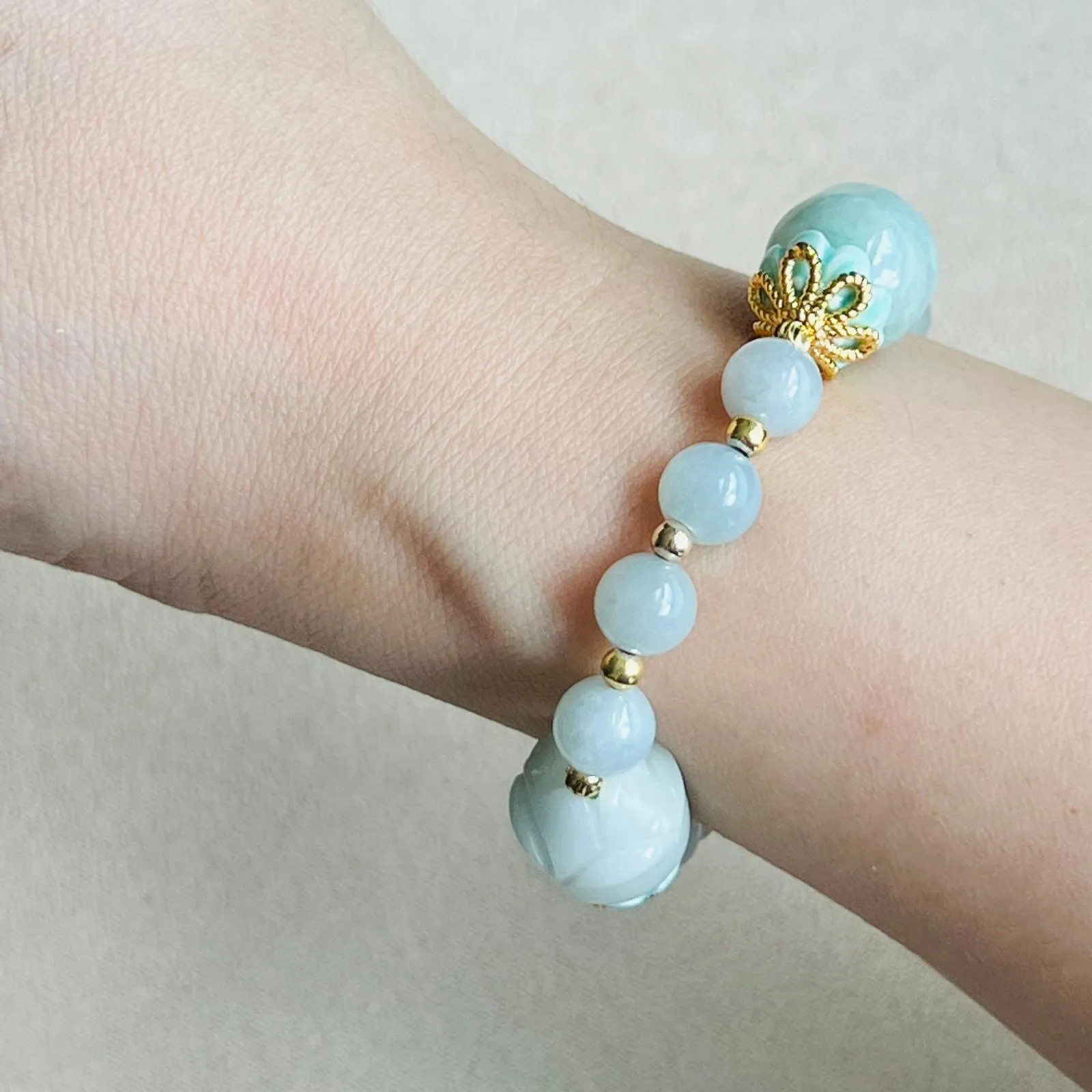 Jade Rose Trinity Bracelet