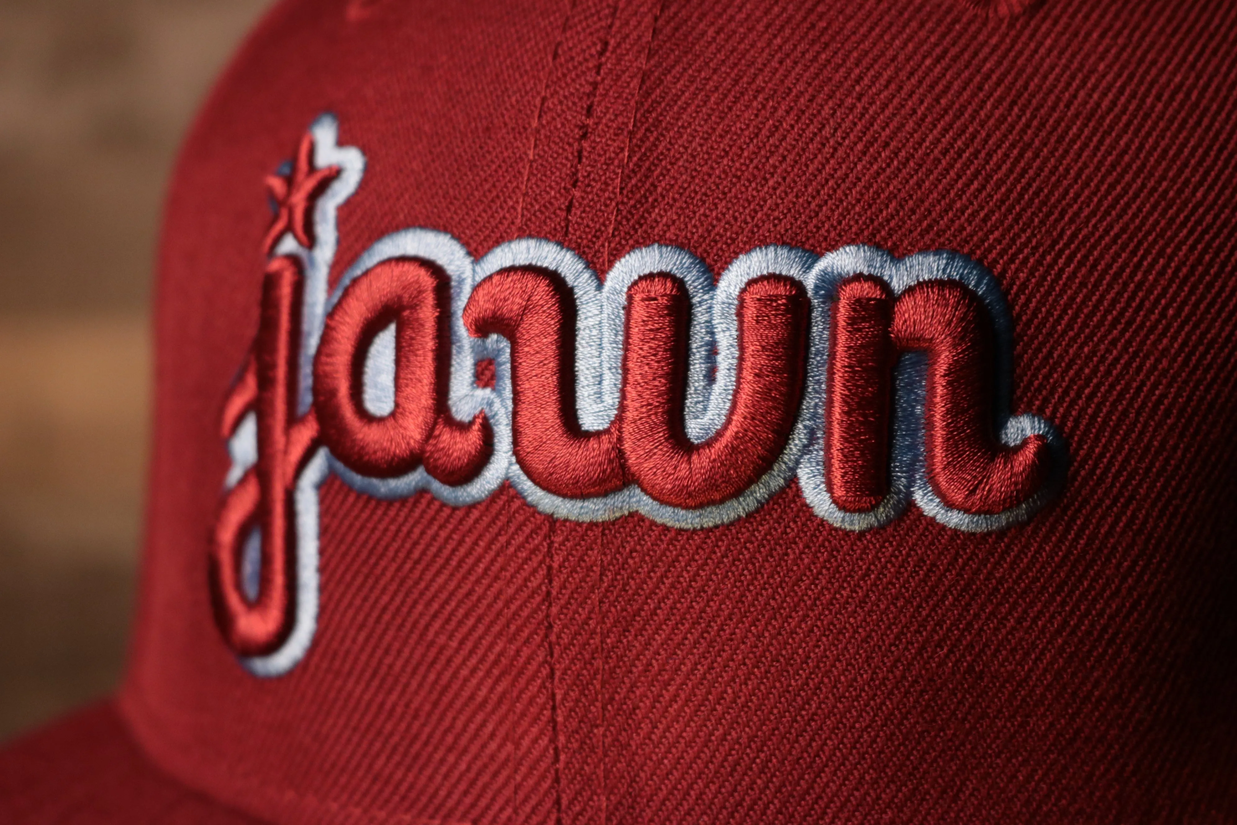 Jawn grey brim hat  | maroon Philly Jawn gray under brim hat | Grey under brim jawn hat throwback red