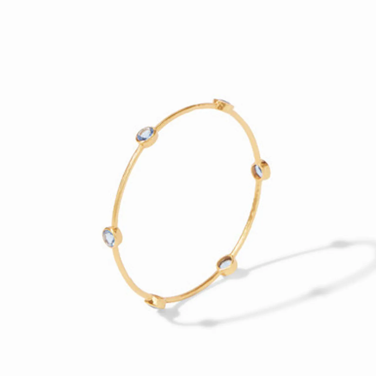 Julie Vos Milano Bangle- Iridescent Chalcedony Blue