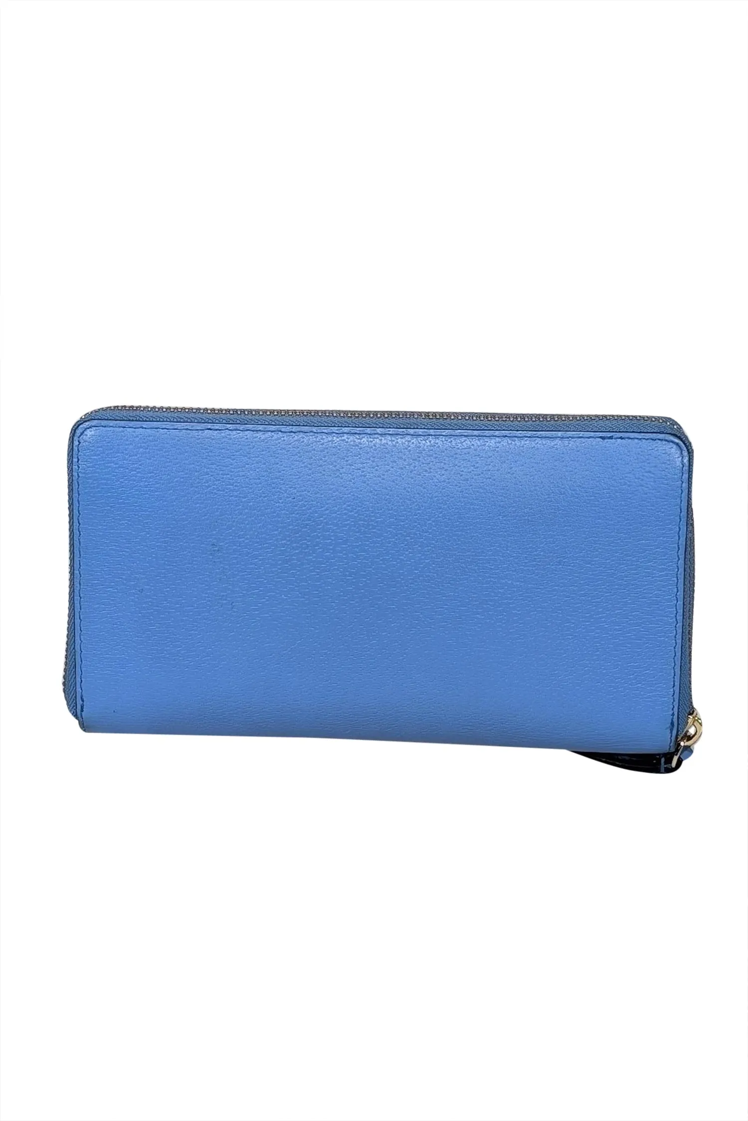 Kate Spade - Blue Leather Double Zipper Wristlet