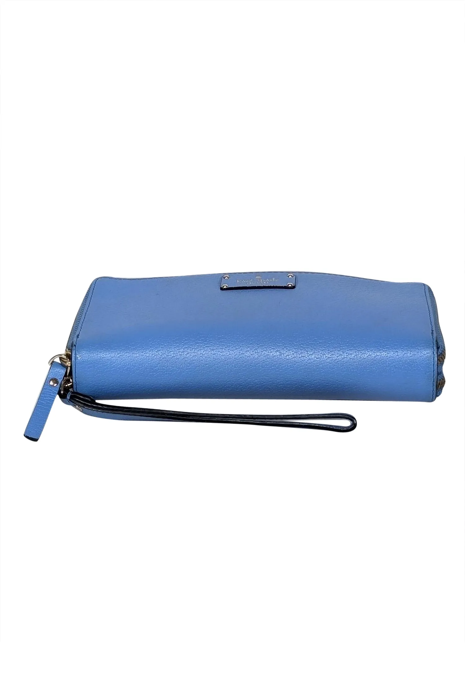 Kate Spade - Blue Leather Double Zipper Wristlet