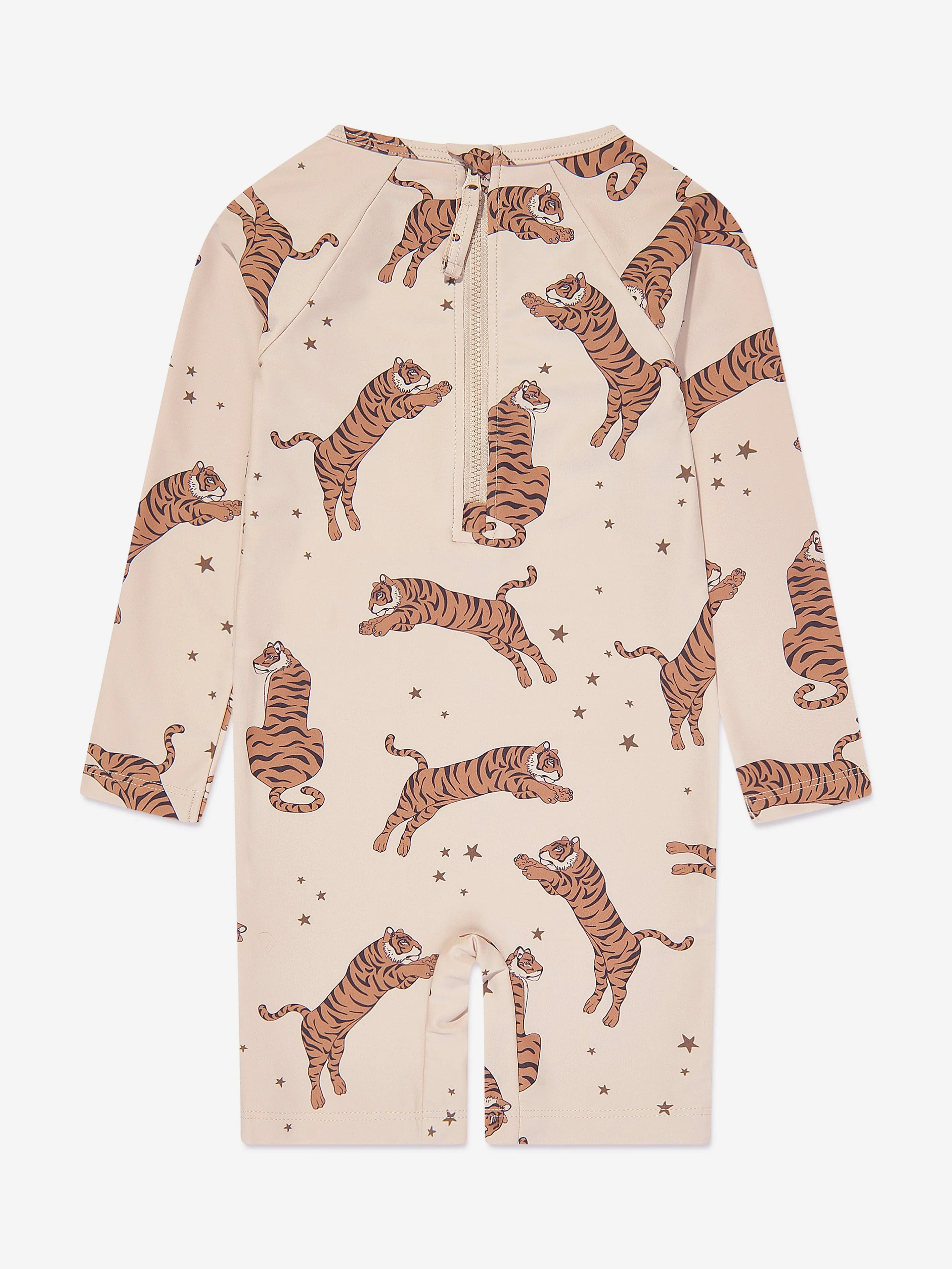 Konges Sljd Kids Aster Tiger Onesie in Beige