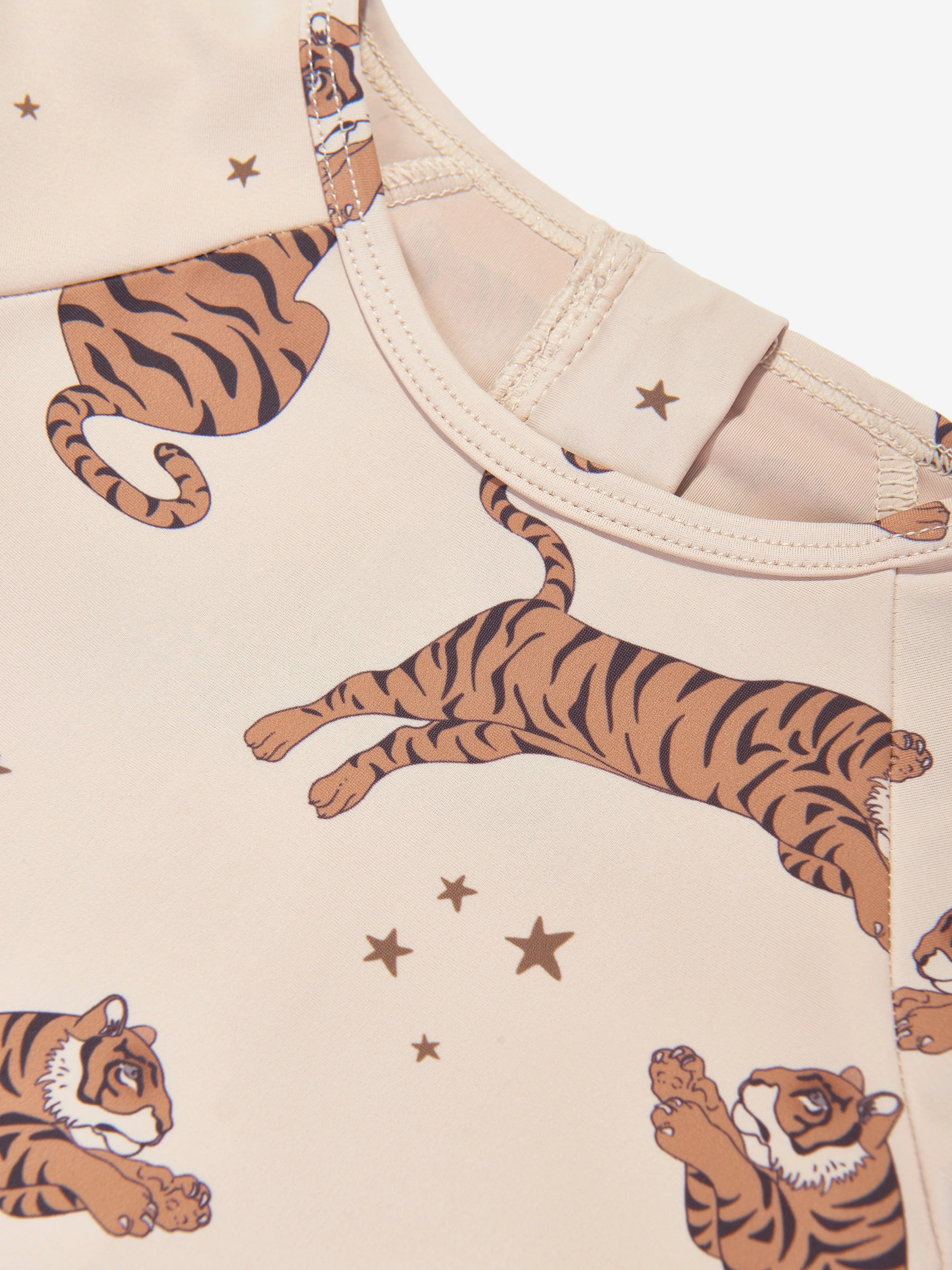 Konges Sljd Kids Aster Tiger Onesie in Beige