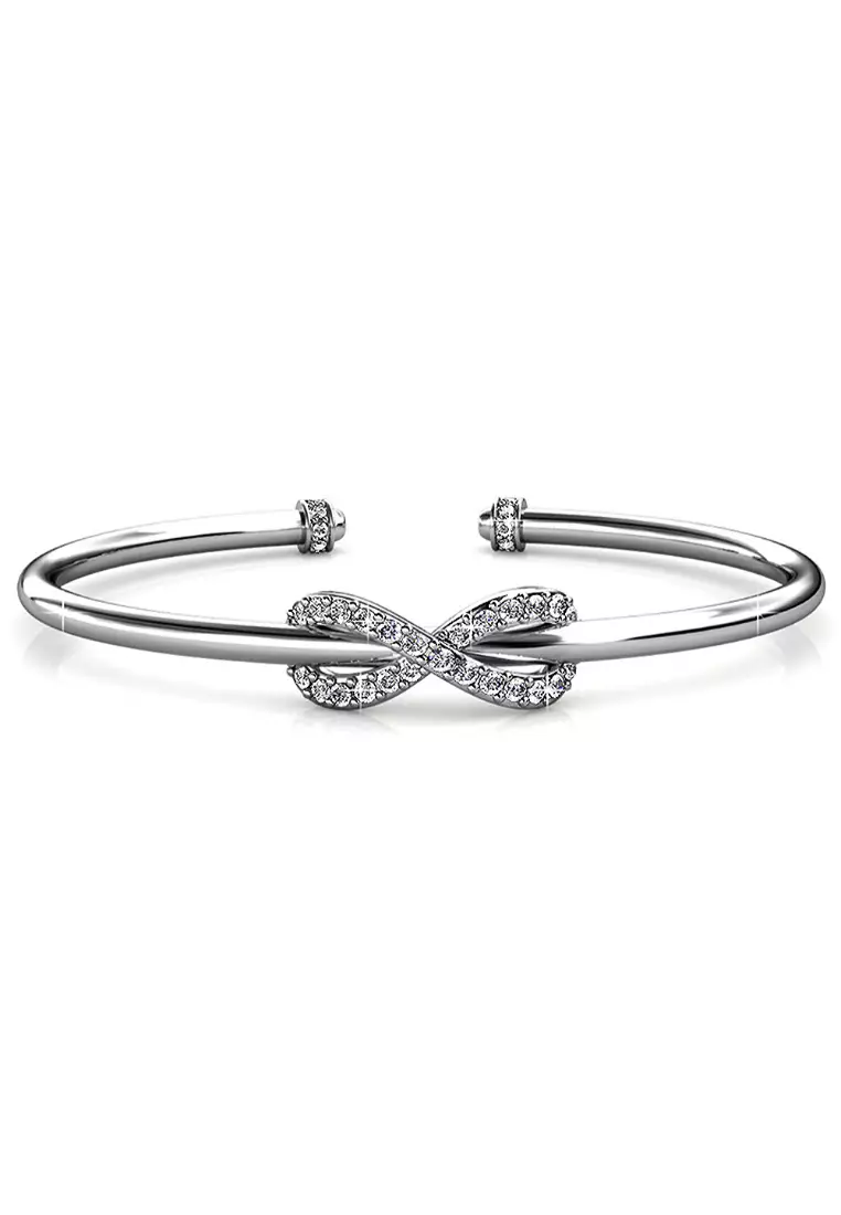 Krystal Couture KRYSTAL COUTURE Infinity Knot Bangle Embellished with SWAROVSKI® crystals