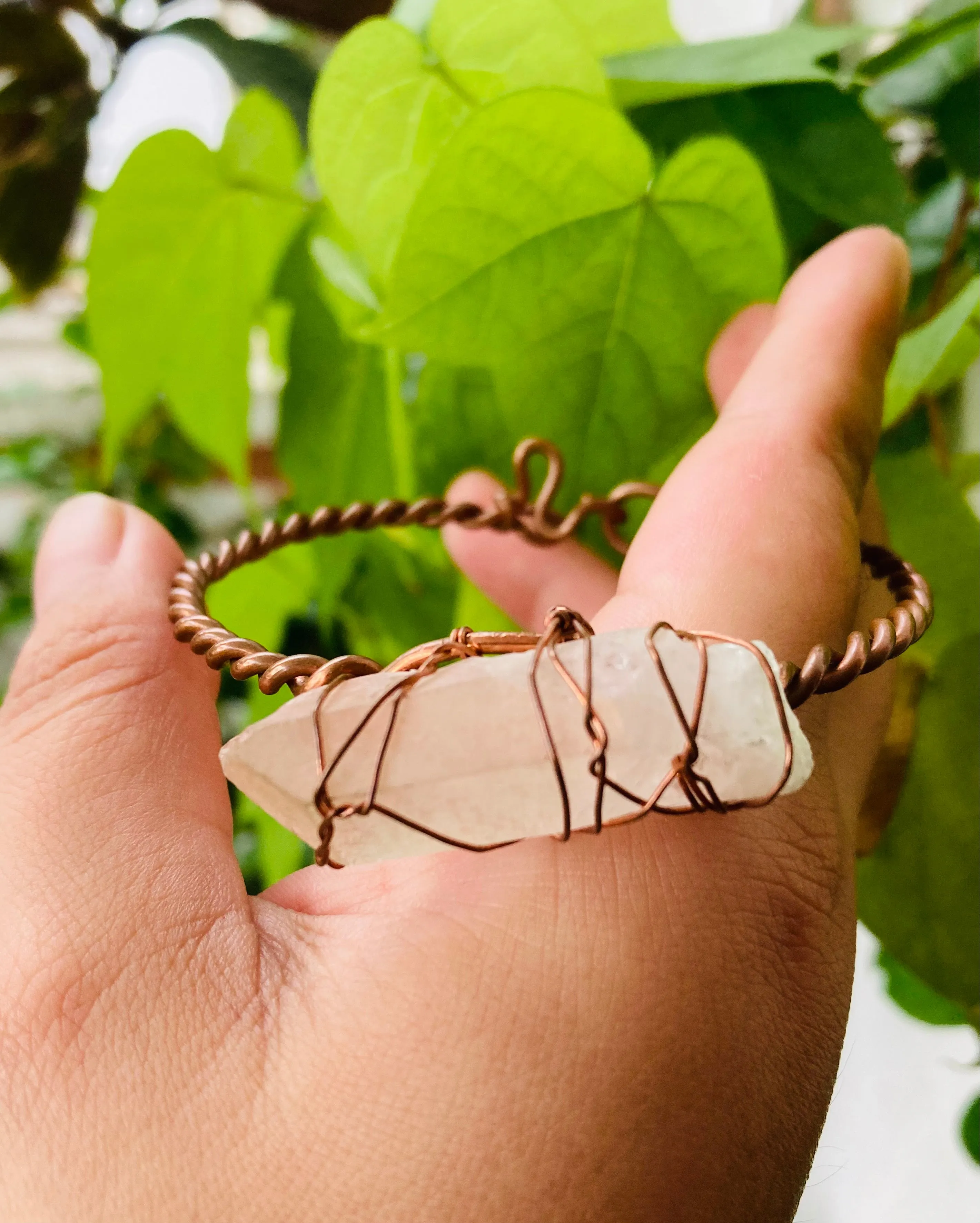 Lemurian Quartz Bangle