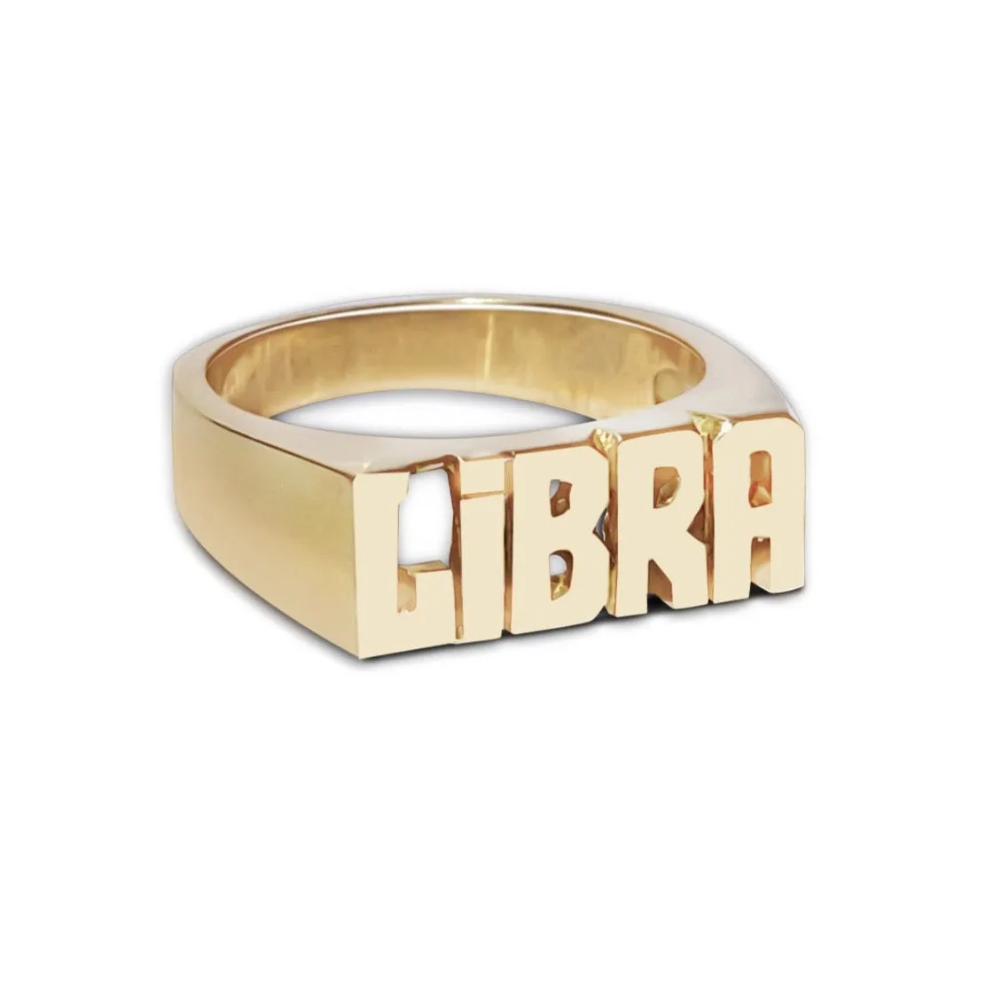 Libra Ring - Block Font