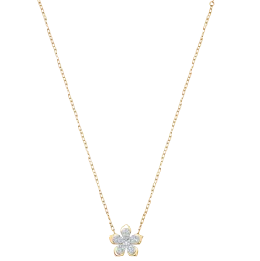 Lierre Gold and Pear Diamond Flower 16 Necklace