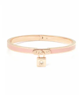 Lock and Spade Charm Bangle Blush