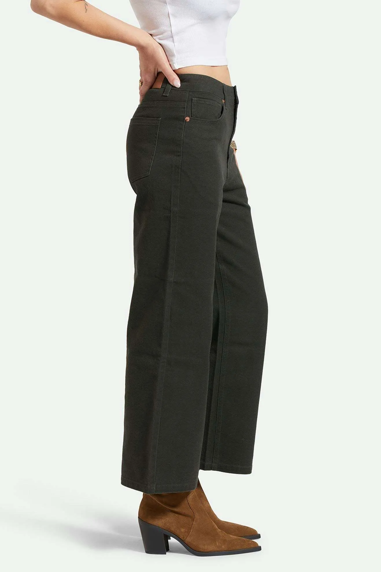 Margo Cropped 5-Pocket Pant - Washed Black