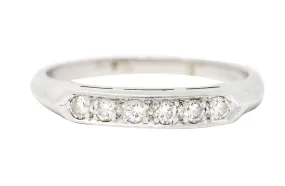 Mid-Century 0.25 CTW Diamond Platinum Anniversary Band Ring