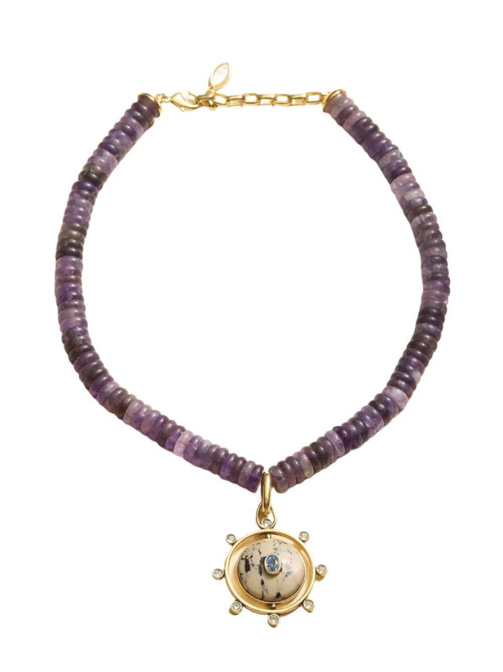 Mignonne Gavigan Billie Charm Necklace in Purple