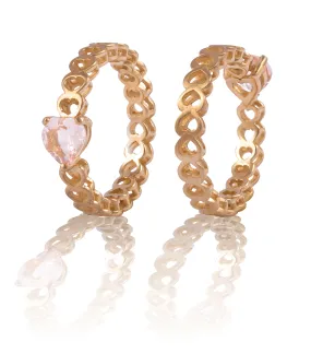 Morganite heart ring