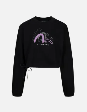 Multiple Seagull Print Loose Fit Sweatshirt