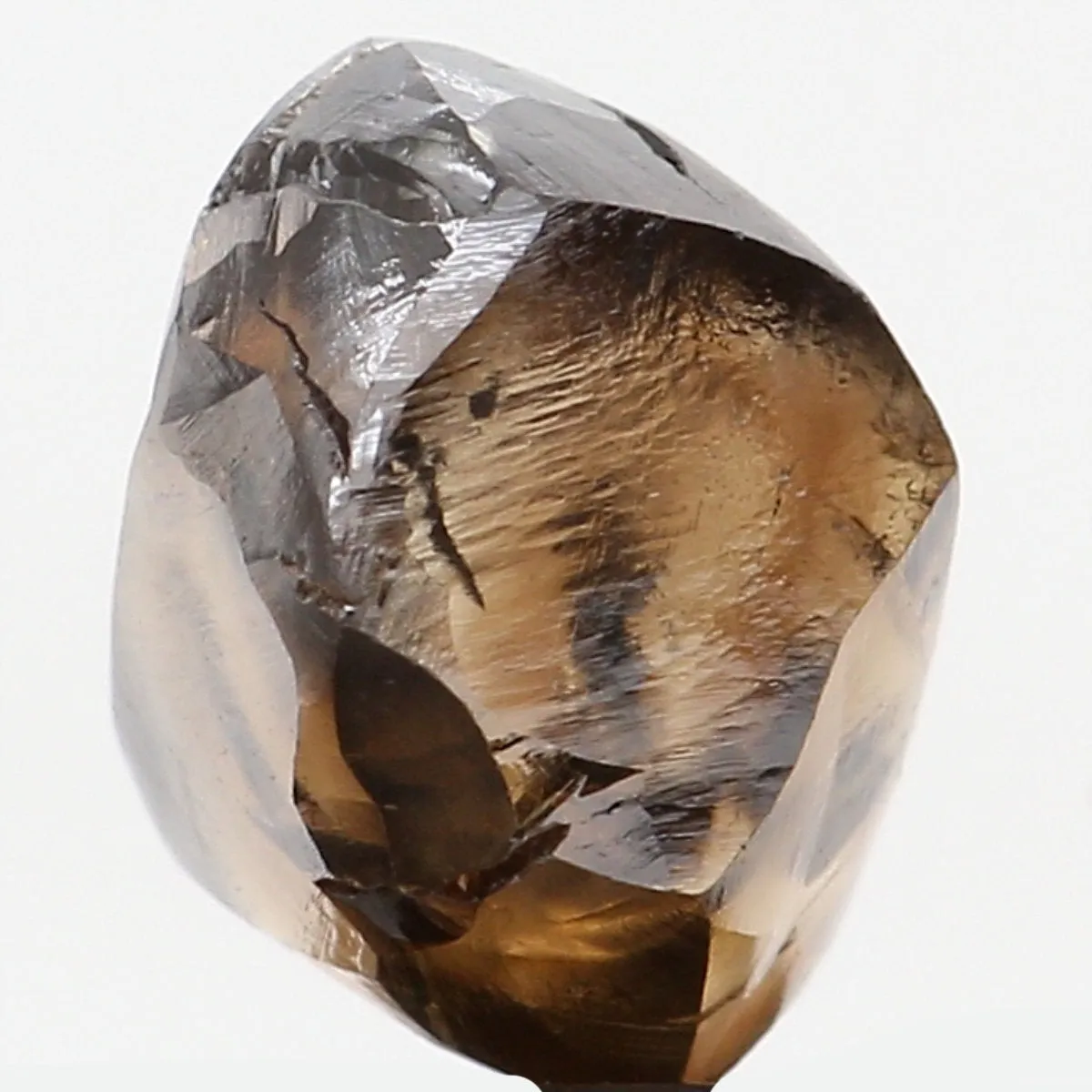 Natural Loose Diamond Crystal Rough Brown Color I1 Clarity 6.80 MM 2.14 Ct KDK1329