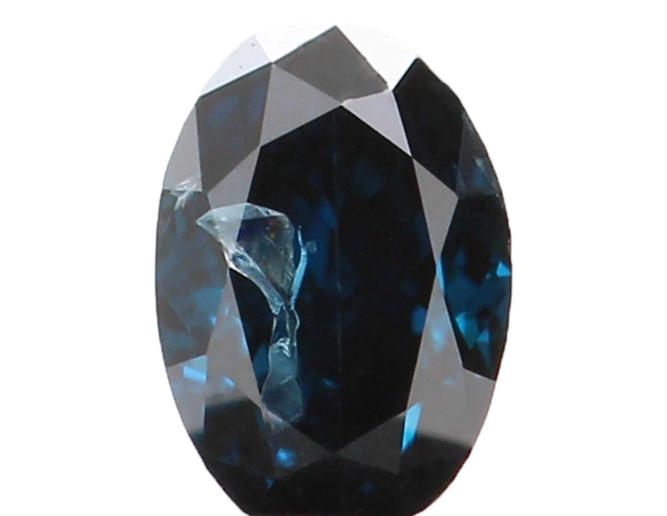 Natural Loose Diamond Oval Blue Color I1 Clarity 3.50 MM 0.12 Ct KR1186