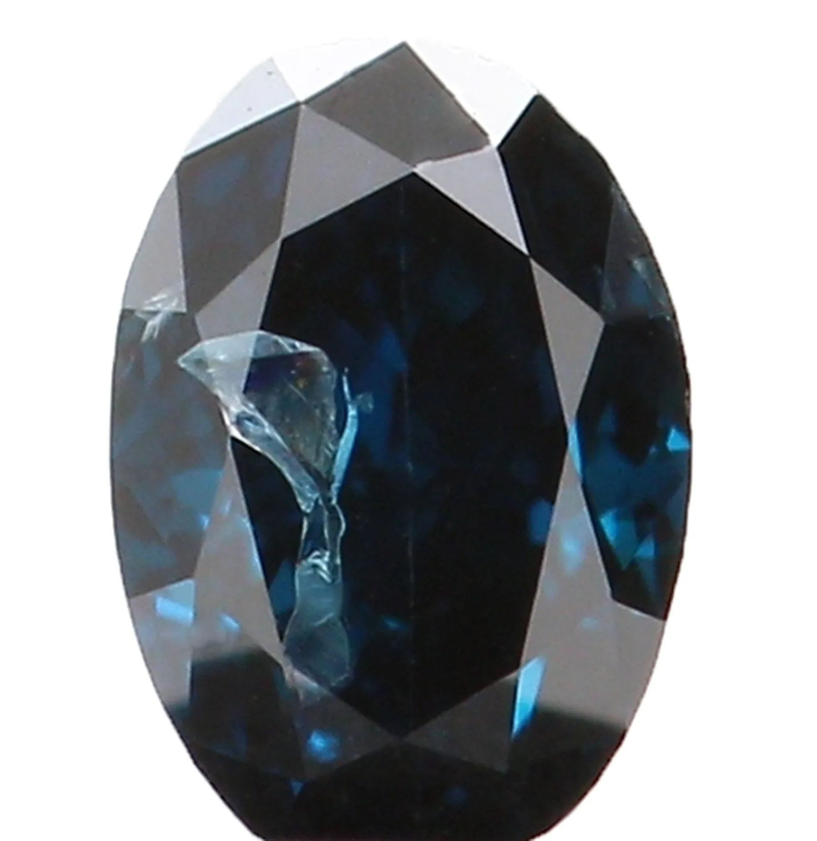 Natural Loose Diamond Oval Blue Color I1 Clarity 3.50 MM 0.12 Ct KR1186