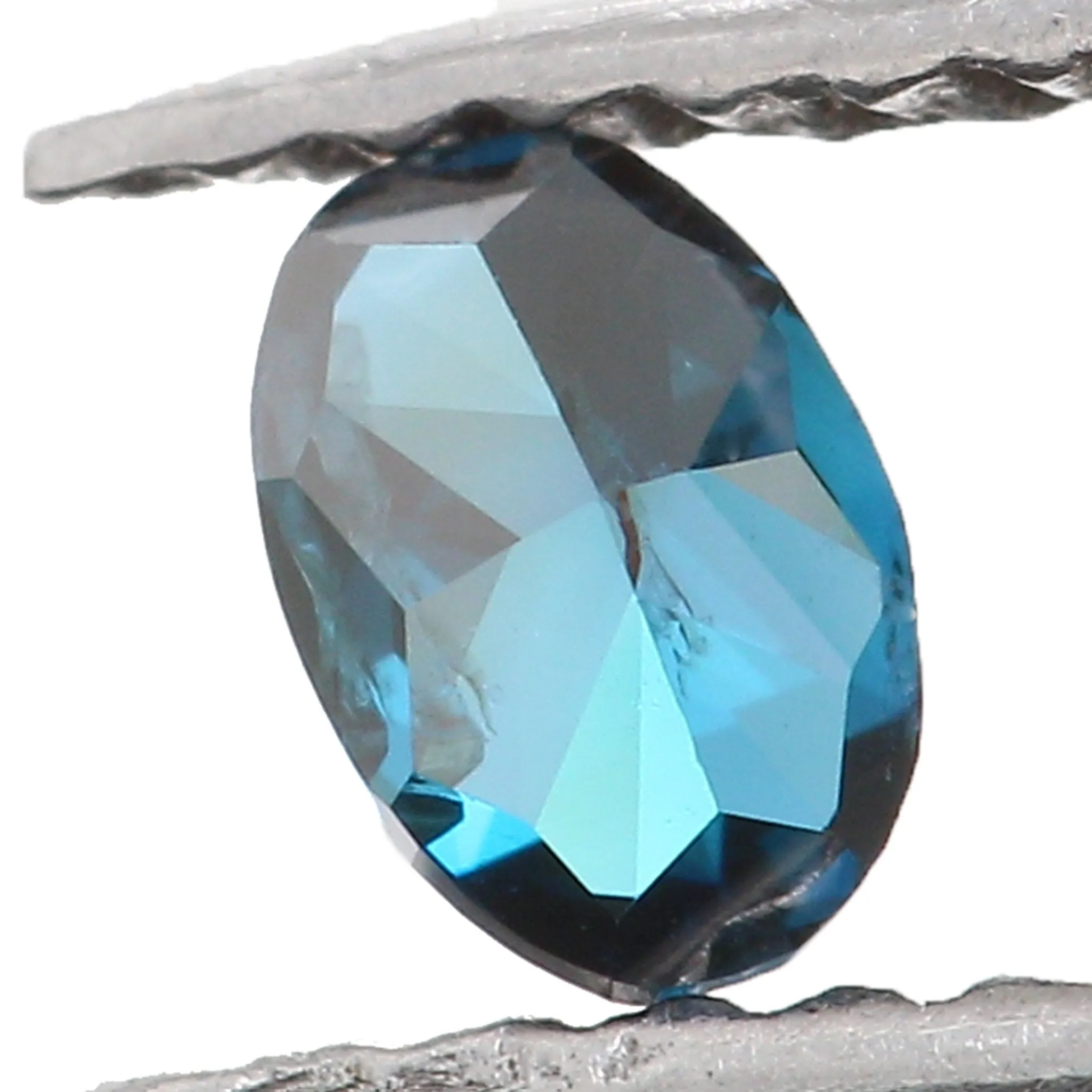 Natural Loose Diamond Oval Blue Color I1 Clarity 3.50 MM 0.12 Ct KR1186