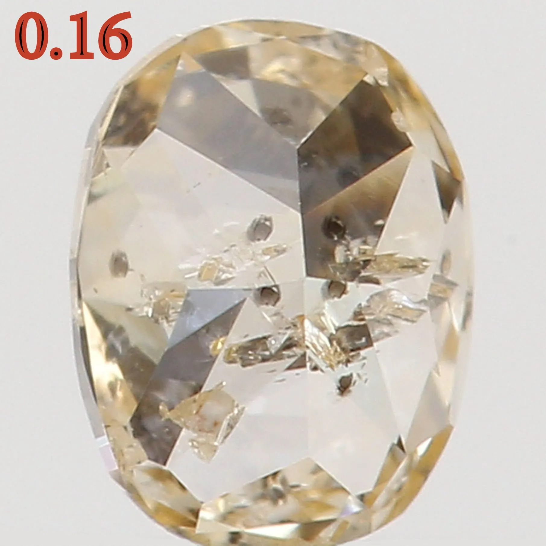 Natural Loose Diamond Oval Orange Color I1 Clarity 3.70 MM 0.16 Ct L5404