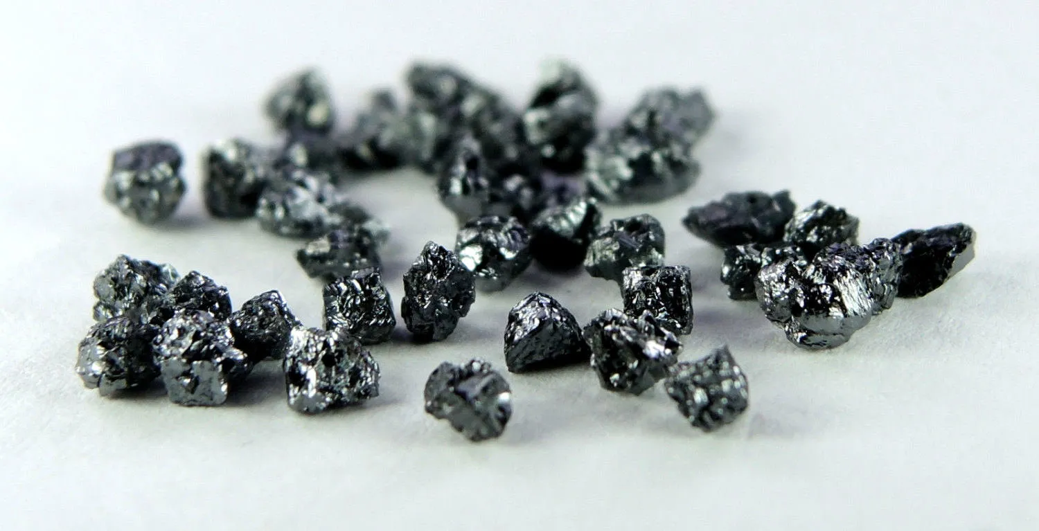 Natural Loose Diamond Rough Black Color 1.80 to 2.50 MM Uncut Drilled Bead 30 Pieces Q101