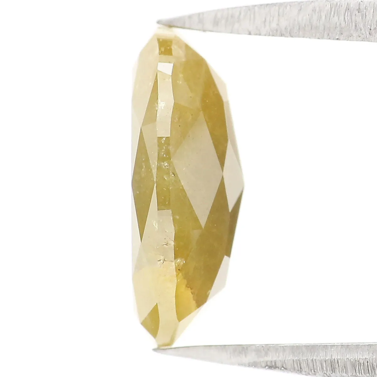 Natural Loose Oval Yellow Color Diamond 2.80 CT 10.63 MM Oval Shape Rose Cut Diamond L2428