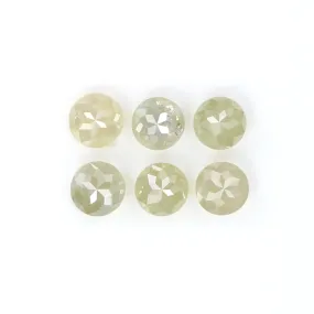 Natural Loose Rose Cut Grey Green Diamond Color 0.91 CT 3.10 MM Round Rose Cut Shape Diamond KR1318