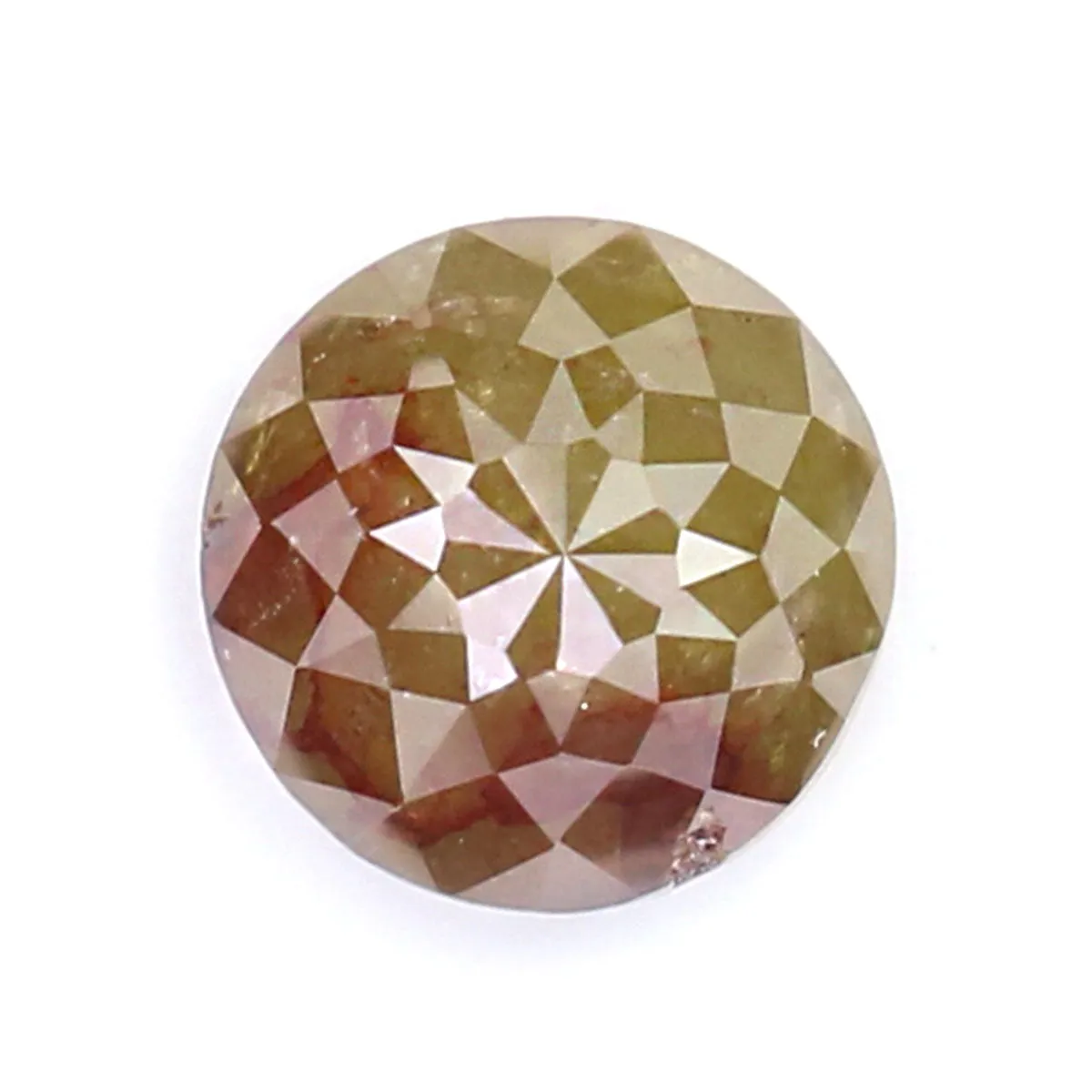 Natural Loose Rose Cut Yellow Brown Color Diamond 1.33 CT 5.90 MM Round Rose Cut Shape Diamond L8848