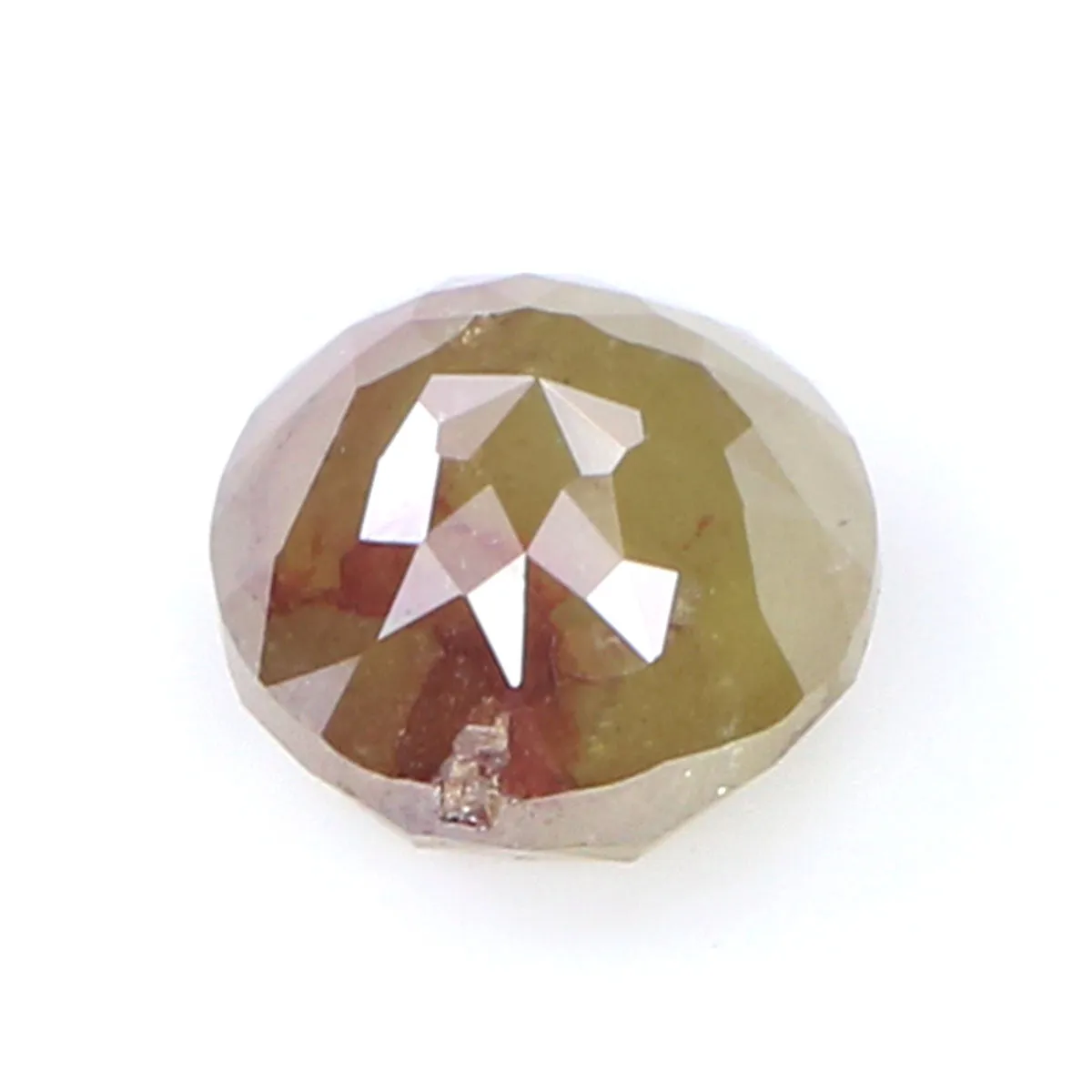 Natural Loose Rose Cut Yellow Brown Color Diamond 1.33 CT 5.90 MM Round Rose Cut Shape Diamond L8848