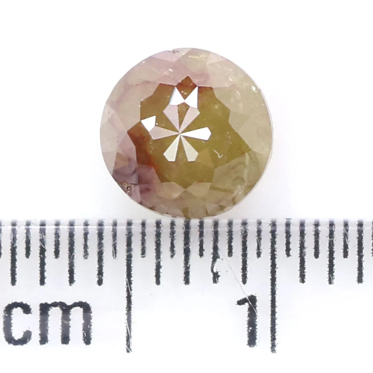 Natural Loose Rose Cut Yellow Brown Color Diamond 1.33 CT 5.90 MM Round Rose Cut Shape Diamond L8848