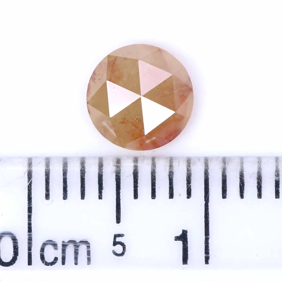 Natural Loose Rose Cut Yellow Brown Diamond Color 0.97 CT 6.05 MM Round Rose Cut Shape Diamond L8864