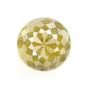 Natural Loose Rose Cut Yellow Green Diamond Color 0.85 CT 5.20 MM Round Rose Cut Shape Diamond KR660