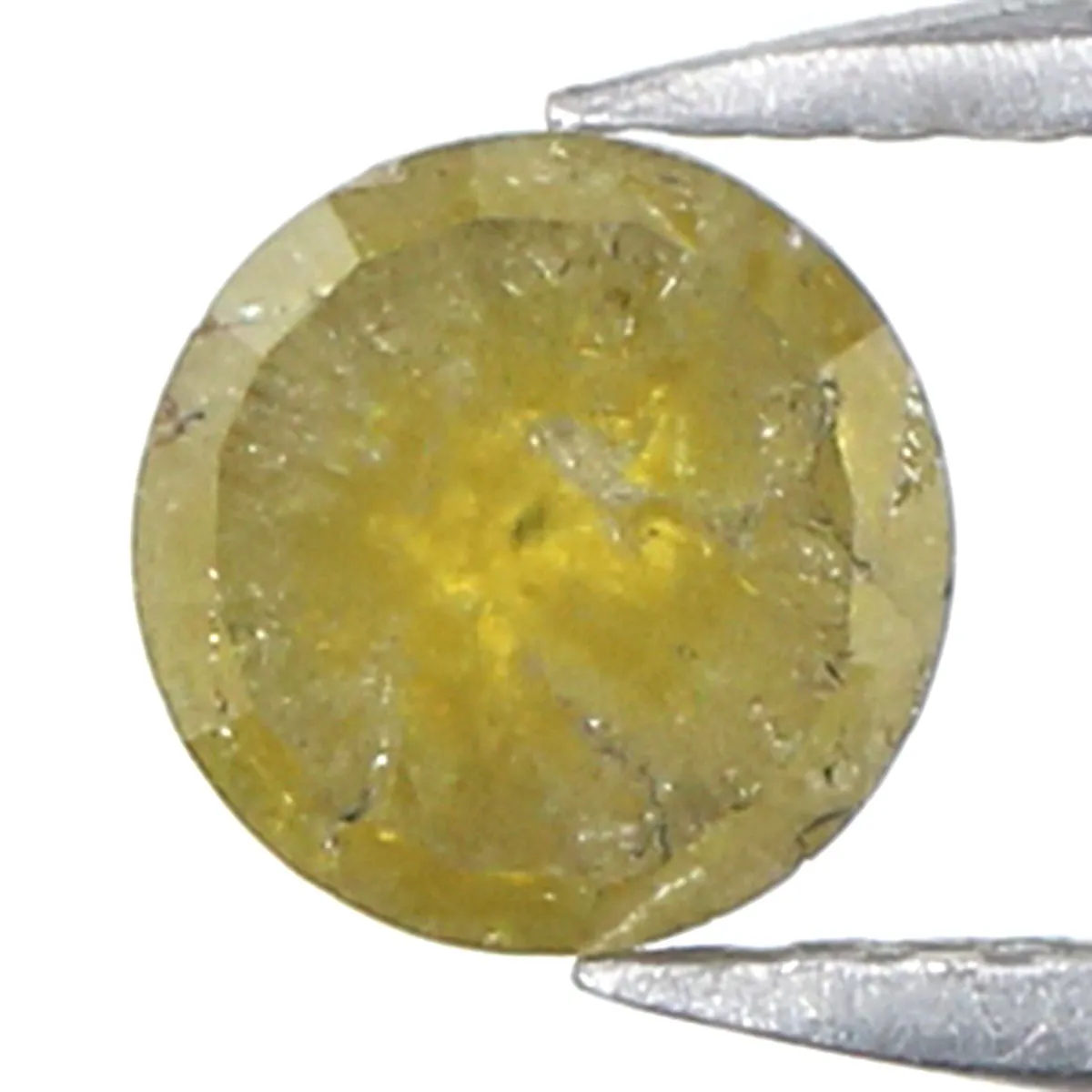 Natural Loose Rose Cut Yellow Green Diamond Color 0.85 CT 5.20 MM Round Rose Cut Shape Diamond KR660