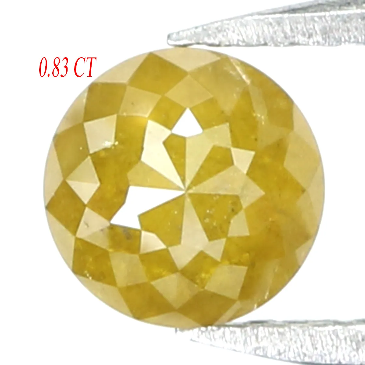 Natural Loose Rose Cut Yellow Green Orange Color Diamond 0.83 CT 5.30 MM Rose Cut Shape Diamond L6426