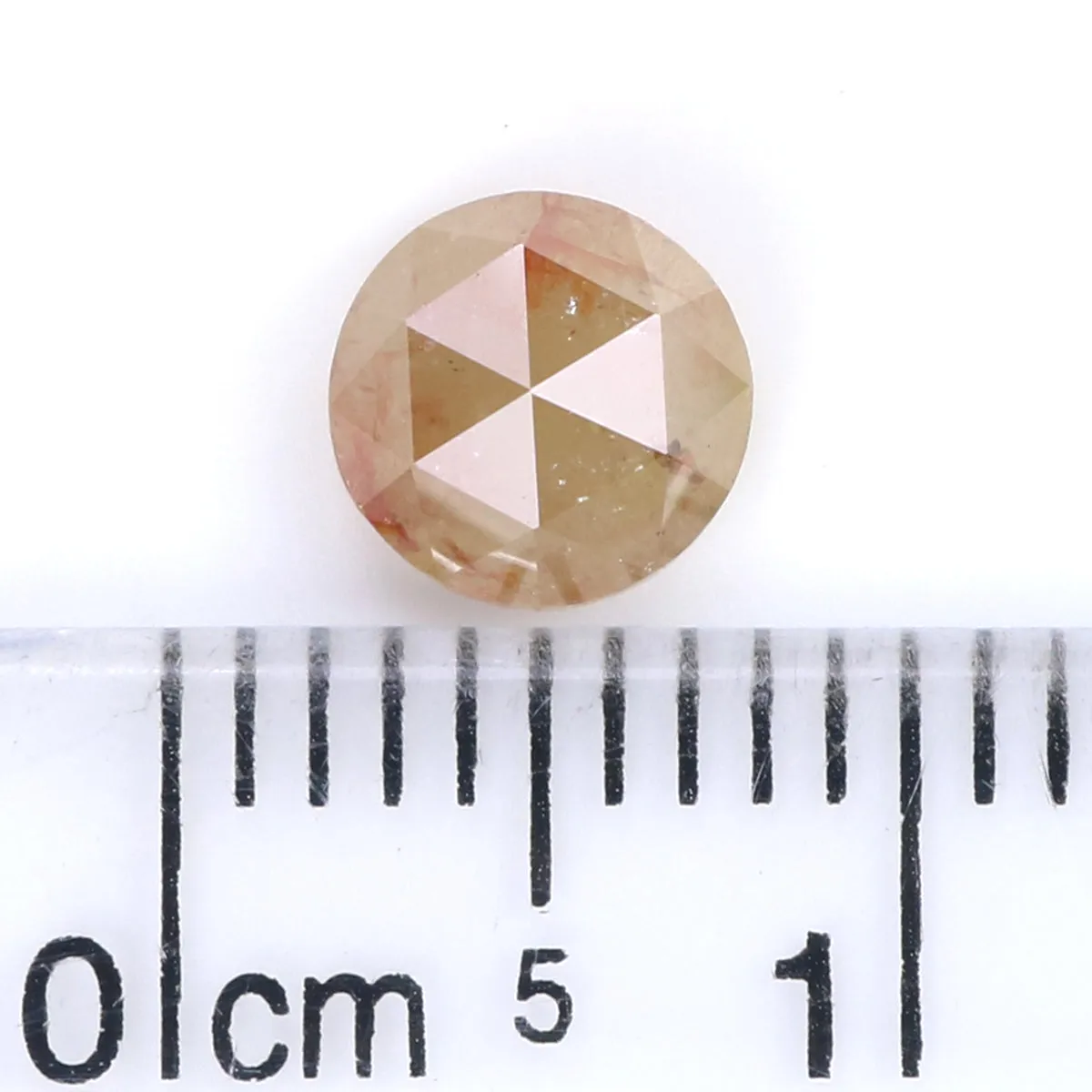 Natural Loose Rose Cut Yellow Grey Diamond Color 0.89 CT 5.75 MM Round Rose Cut Shape Diamond L8867