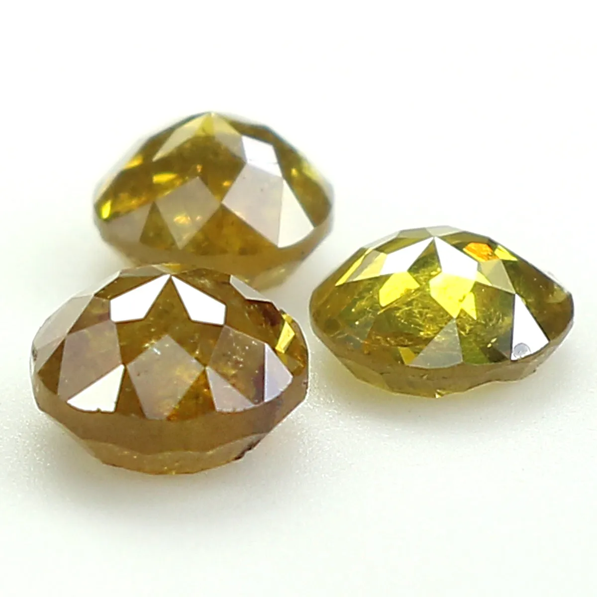 Natural Loose Round Rose Cut Yellow Brown Color Diamond 1.06 CT 3.95 MM Round Rose Cut Diamond L1039