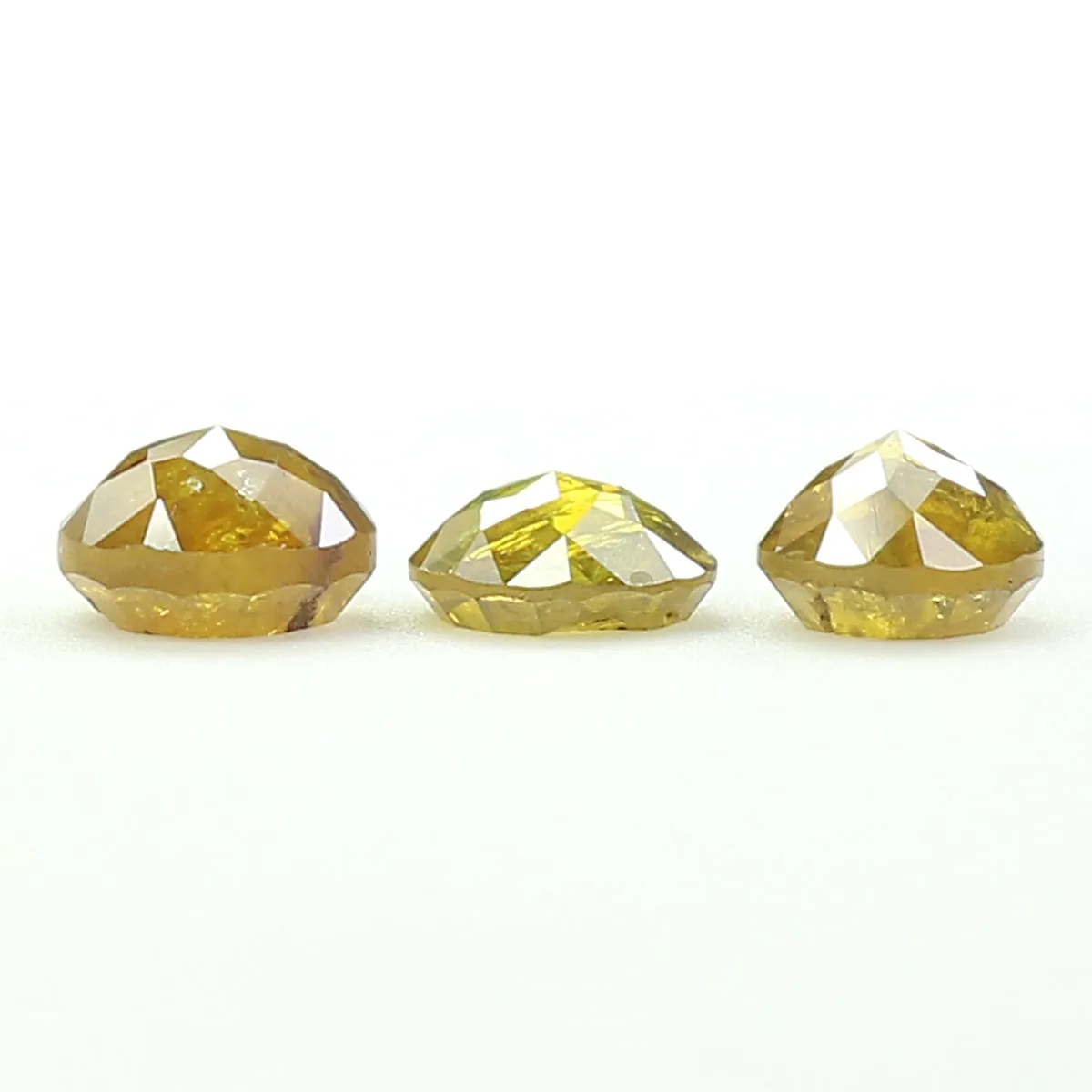 Natural Loose Round Rose Cut Yellow Brown Color Diamond 1.06 CT 3.95 MM Round Rose Cut Diamond L1039