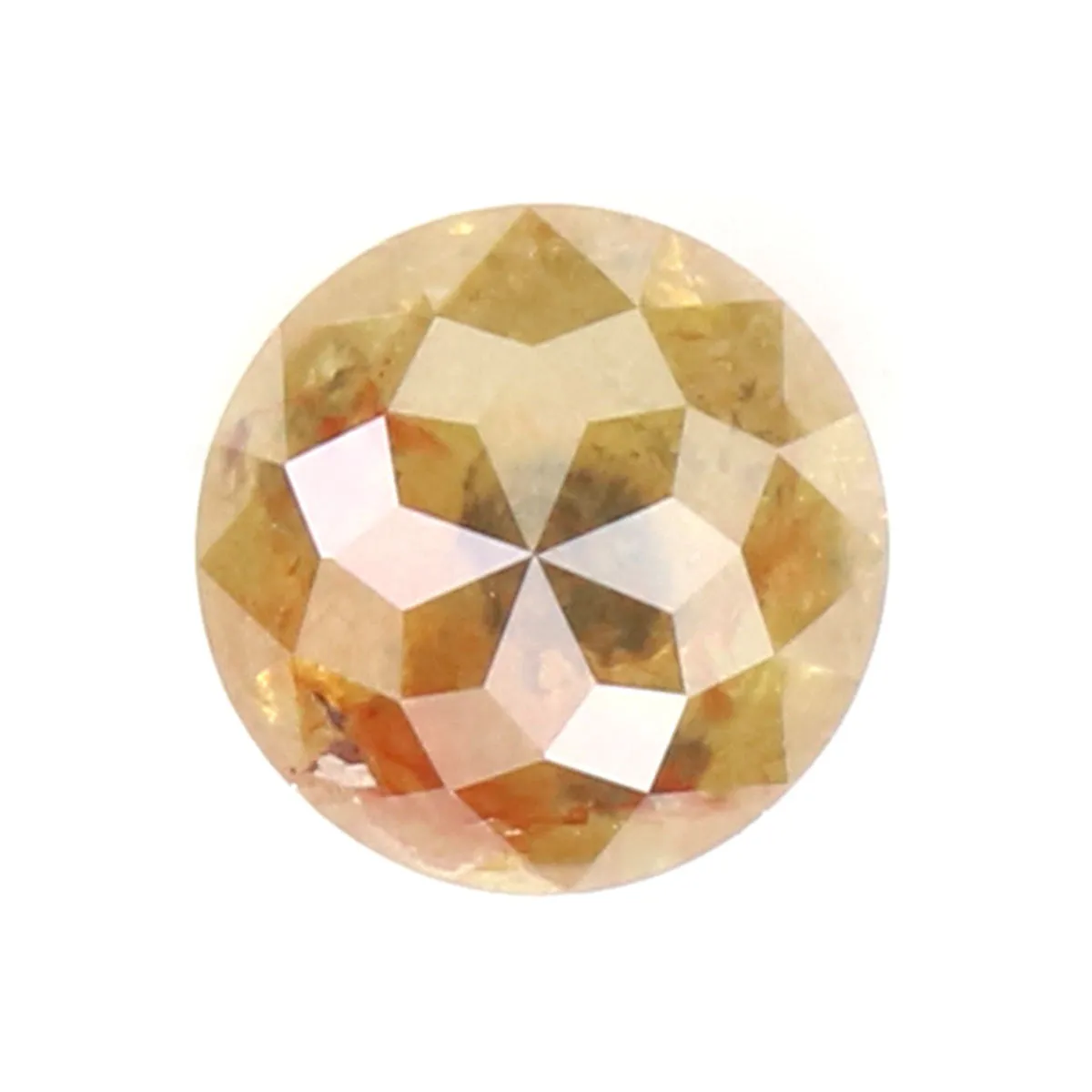 Natural Loose Round Rose Cut Yellow Brown Diamond Color 1.25 CT 5.90 MM Rose Cut Shape Diamond L9139