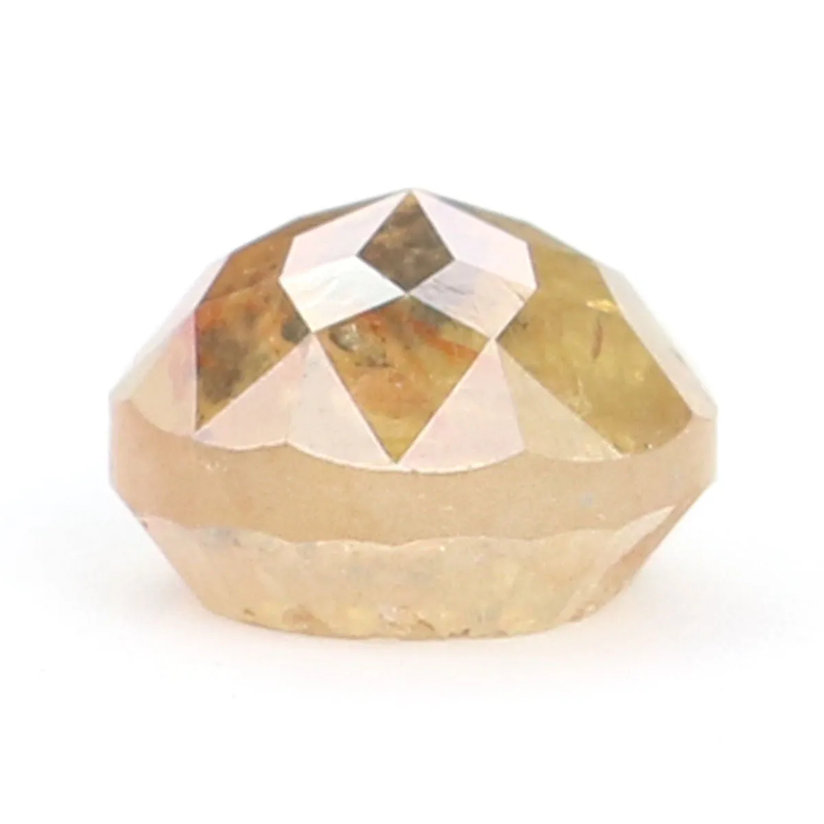 Natural Loose Round Rose Cut Yellow Brown Diamond Color 1.25 CT 5.90 MM Rose Cut Shape Diamond L9139