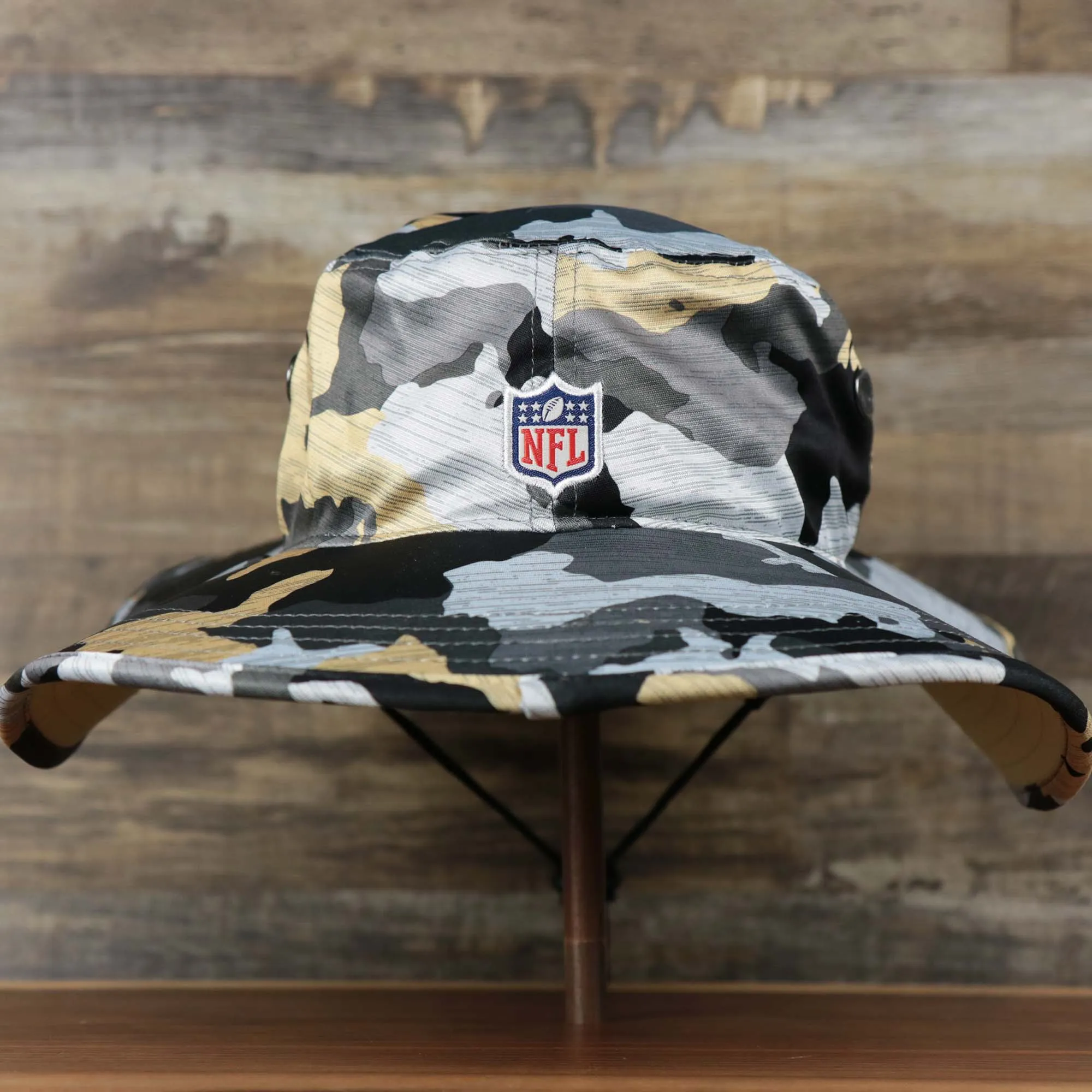 New Orleans Saints NFL Summer Training Camp 2022 Camo Bucket Hat | Gold Bucket Hat