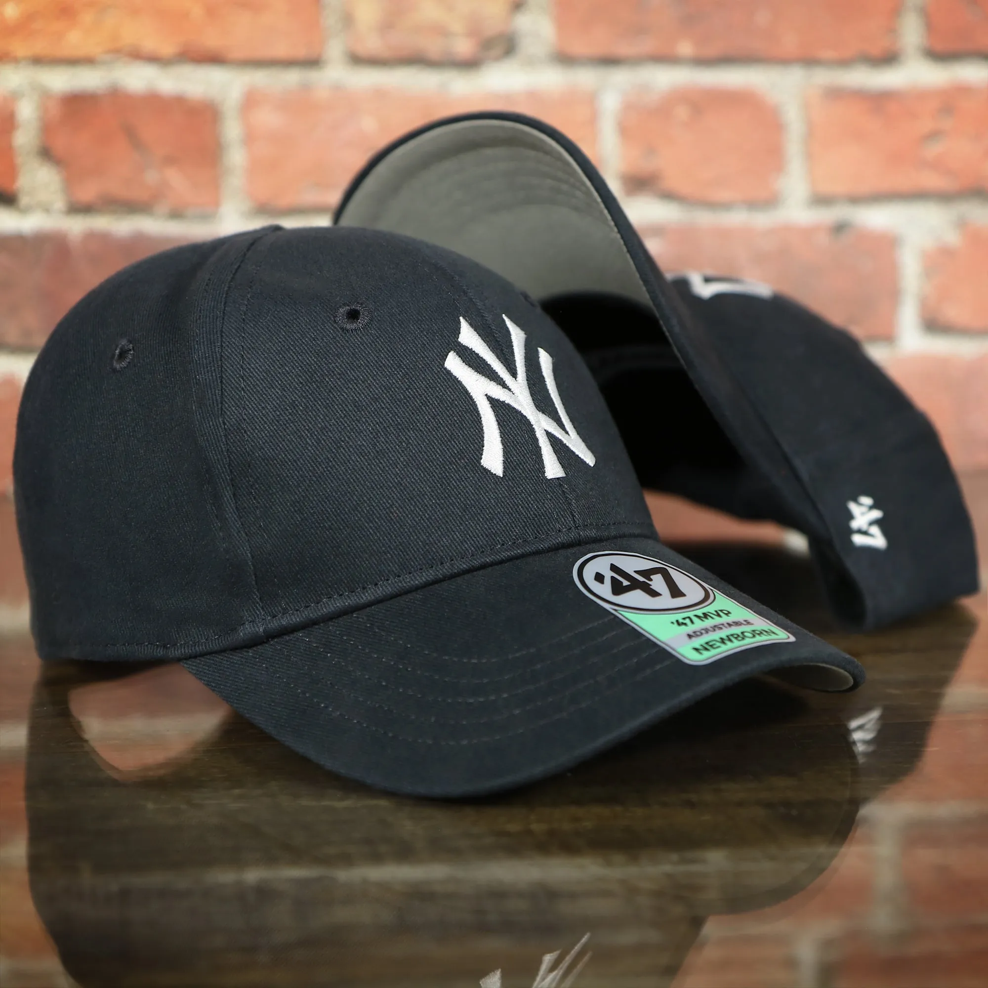 New York Yankees Grey Bottom Basic Navy Dad hat | Newborn