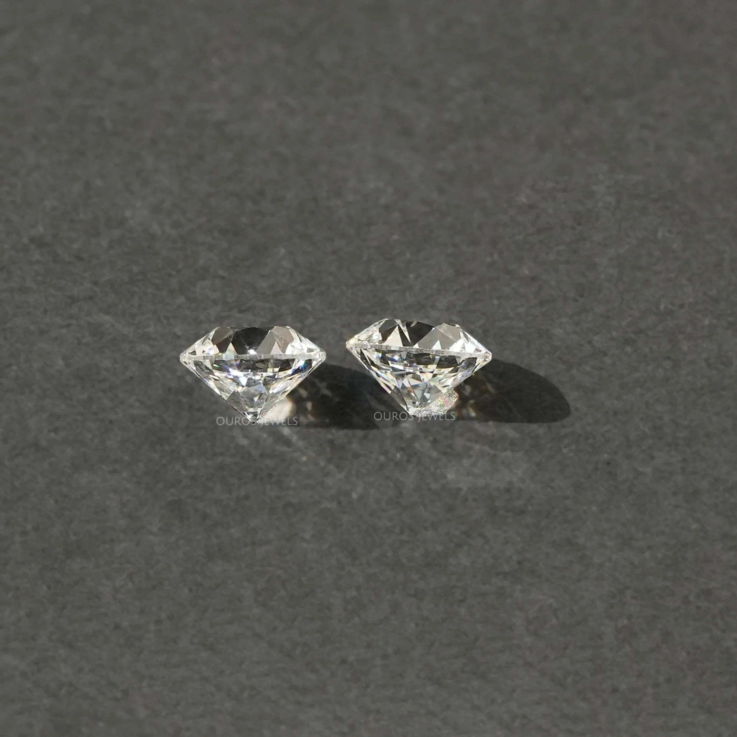 Old European Round Lab Created Pair Diamond